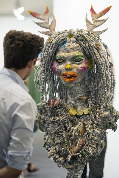 MV1 (2013) von Ashley Bickerton an der Art Basel, am 17. Juni 2014. © KEYSTONE/Georgios Kefalas