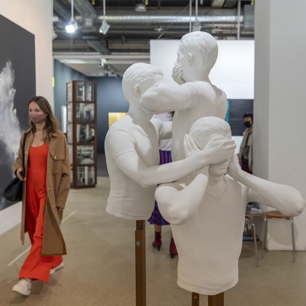 Ein Werk ohne Titel (2010-2021) von Shilpa Gupta an der Art Basel, am 22. September 2021. © KEYSTONE/Georgios Kefalas