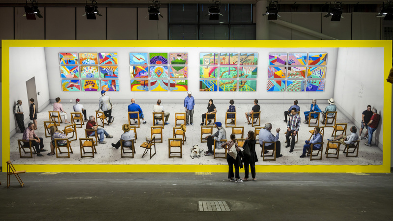 Pictures at an Exhibition (2018/2021) von  David Hockney an der Art Unlimited Basel am 21. September 2021. © KEYSTONE/Georgios Kefalas